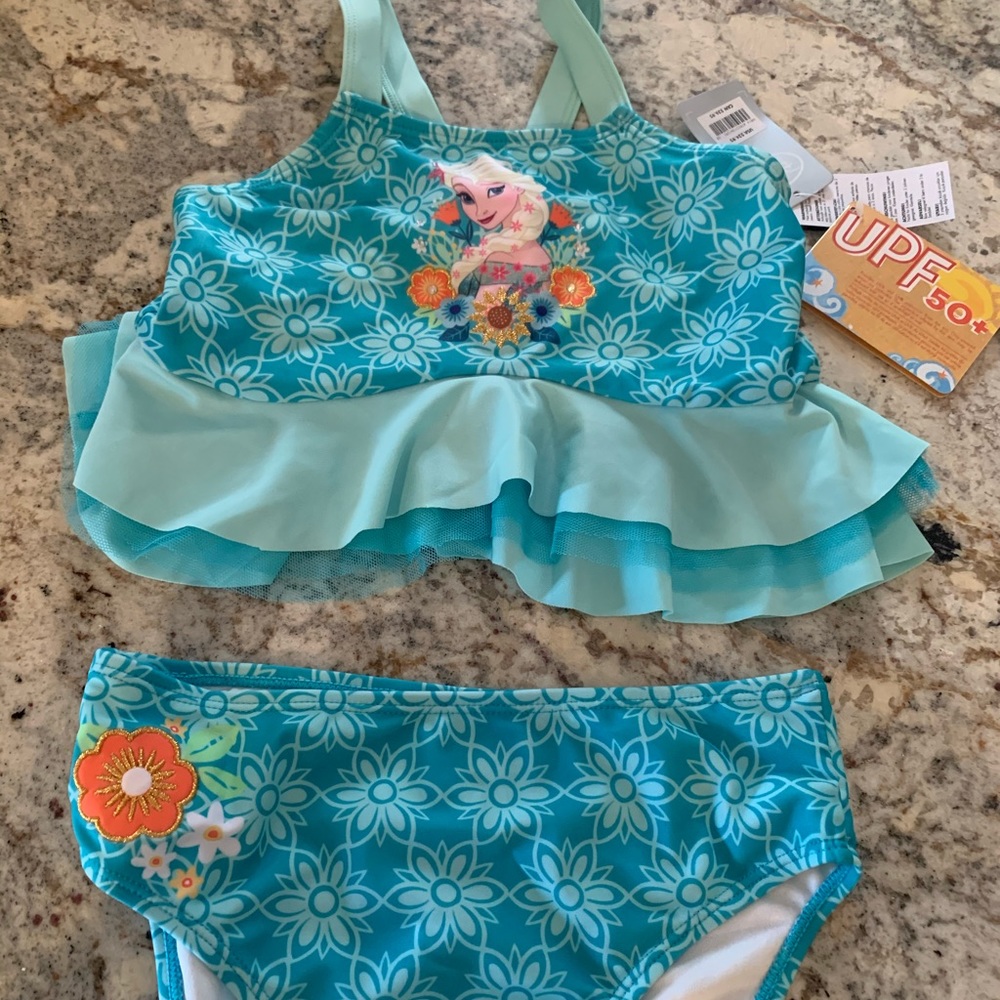 Girls two piece Disney bathing suit